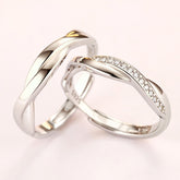 S925 Silver Couple Rings - Valentine's Day Gift Set