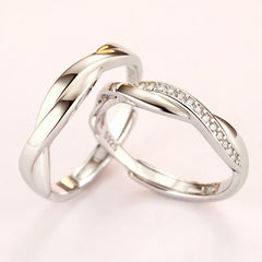 S925 Silver Couple Rings - Valentine's Day Gift Set