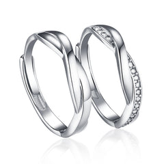 S925 Silver Couple Rings - Valentine's Day Gift Set