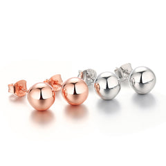 925 Silver Ball Stud Earrings