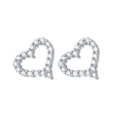 925 Silver Rose Gold Heart Earrings