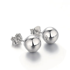 925 Silver Ball Stud Earrings