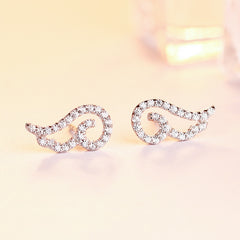 925 Silver Angel Wing Studs Earrings