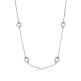 S925 Silver Round Diamond Choker