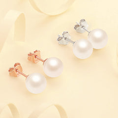 925 Silver Freshwater Pearl Studs