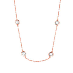 S925 Silver Round Diamond Choker