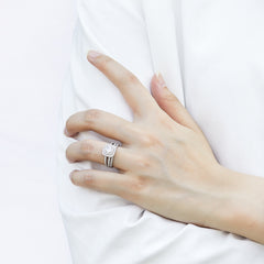 Stackable Two-in-One Wedding Ring Set