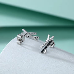 S925 Silver X Letter Stud Earrings