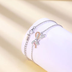 S925 Twisted Bow Bracelet - Luxe Silver Jewelry