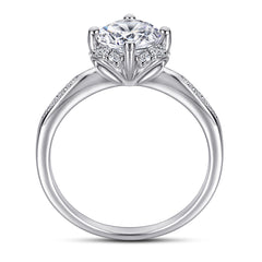 S925 Silver 1ct CZ Floral Ring - Minimalist Luxury