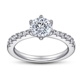 925 Silver Six-Prong Solitaire