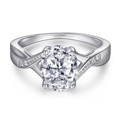 925 Silver Signature CZ Accent Ring