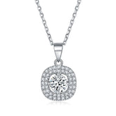 S925 Sterling Silver Zircon Necklace Elegant