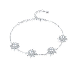 925 Sunflower Star Bracelet - Luxe Silver Jewelry