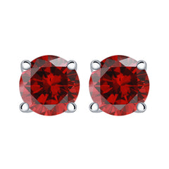 925 Silver Round Solitaire Zirconia Studs
