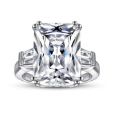 925 Silver Princess Cut Pink CZ Ring