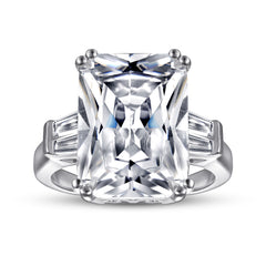 925 Silver Princess Cut Pink CZ Ring