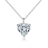 S925 Silver Heart Zircon Pendant Necklace