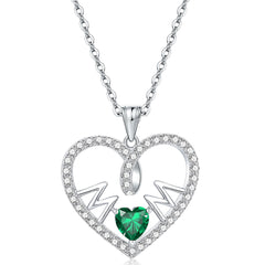 S925 Silver 5A Zircon Heart Necklace