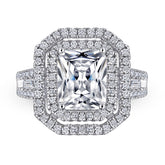 925 Silver Princess Cut Solitaire Ring