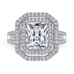 925 Silver Princess Cut Solitaire Ring