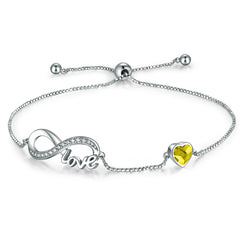 S925 Crystal Bow Bracelet - Luxe Jewelry
