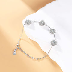 S925 Sunflower Star Bracelet - Luxe Silver Jewelry