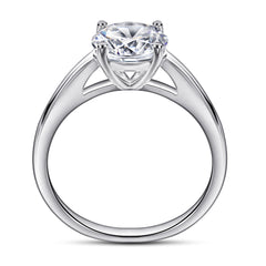 S925 2ct CZ Solitaire Ring - 4 Prong Setting