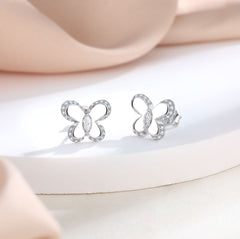 S925 Silver Minimalist Butterfly Earrings