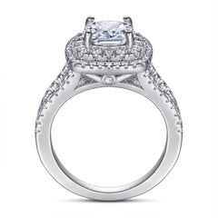 925 Silver 2ct Solitaire Wedding Band