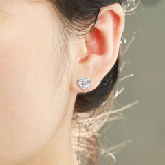 S925 Twisted Heart Earrings - Luxe Silver Jewelry