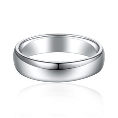 925 Silver Curved Polished Band Ring