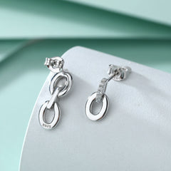 925 Silver Asymmetrical Hoop Set