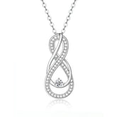S925 Silver Moissanite Heart Necklace