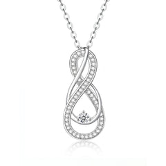 S925 Silver Moissanite Heart Necklace