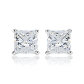 925 Silver Solitaire Square Studs