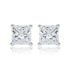 925 Silver Solitaire Square Studs