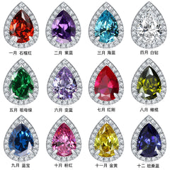 925 Silver Teardrop Stone Earrings