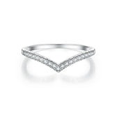 S925 Silver CZ Eternity Band - Minimalist Index Ring