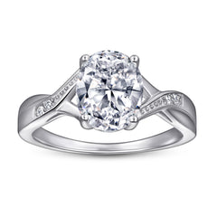 925 Silver Signature CZ Accent Ring