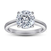 S925 2ct CZ Solitaire Ring - 4 Prong Setting