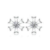S925 Silver Daisy Star Earrings