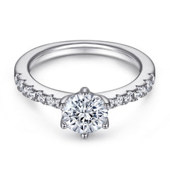 925 Silver Six-Prong Solitaire