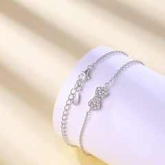 S925 Bow Bracelet - Minimalist Silver Jewelry