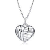 S925 Silver Clover Heart Pendant Necklace