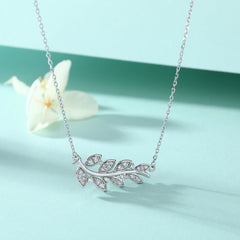 S925 Silver Tulip Wheat Chain Necklace