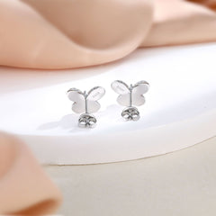 S925 Silver Minimalist Butterfly Earrings
