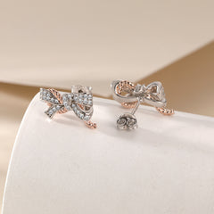 S925 Silver Bow Stud Earrings