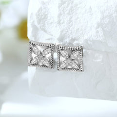 S925 Silver Marquise Clover Studs