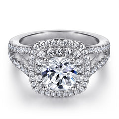 925 Silver 2ct Solitaire Wedding Band